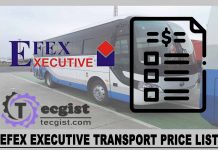 Efex Park Executive Transport Price List