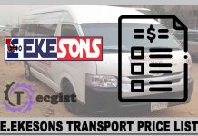 E.Ekesons Transport Price List