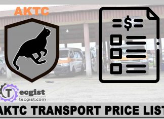 AKTC Transport Price List 2023