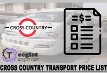 Cross Country Transport Price List