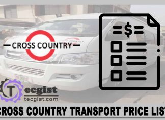Cross Country Transport Price List