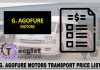 G. Agofure Motors Transport Price List
