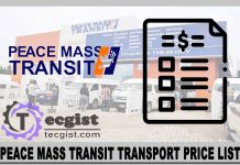 Peace Mass Transit Transport Price List 2025, Contact And Address Peace Mass Transit Transport Price List