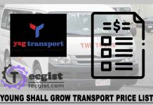 Young Shall Grow Transport Price List