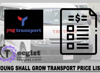 Young Shall Grow Transport Price List