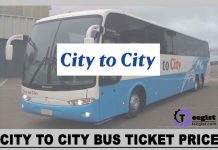City to City Bus Ticket prices 2024, Online Booking, Contact And Address City to City Bus Ticket price
