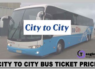 City to City Bus Ticket price