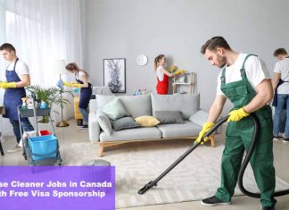 House Cleaner Jobs in Canada with Free Visa Sponsorship