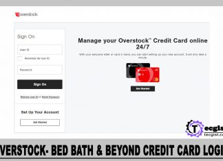 Overstock- Bed Bath & Beyond Credit Card Login