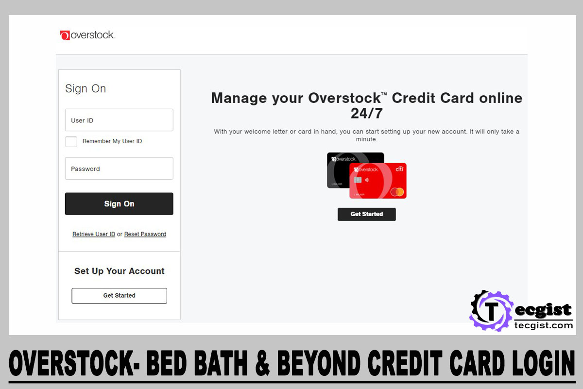 Overstock Credit Card Login Tecgist